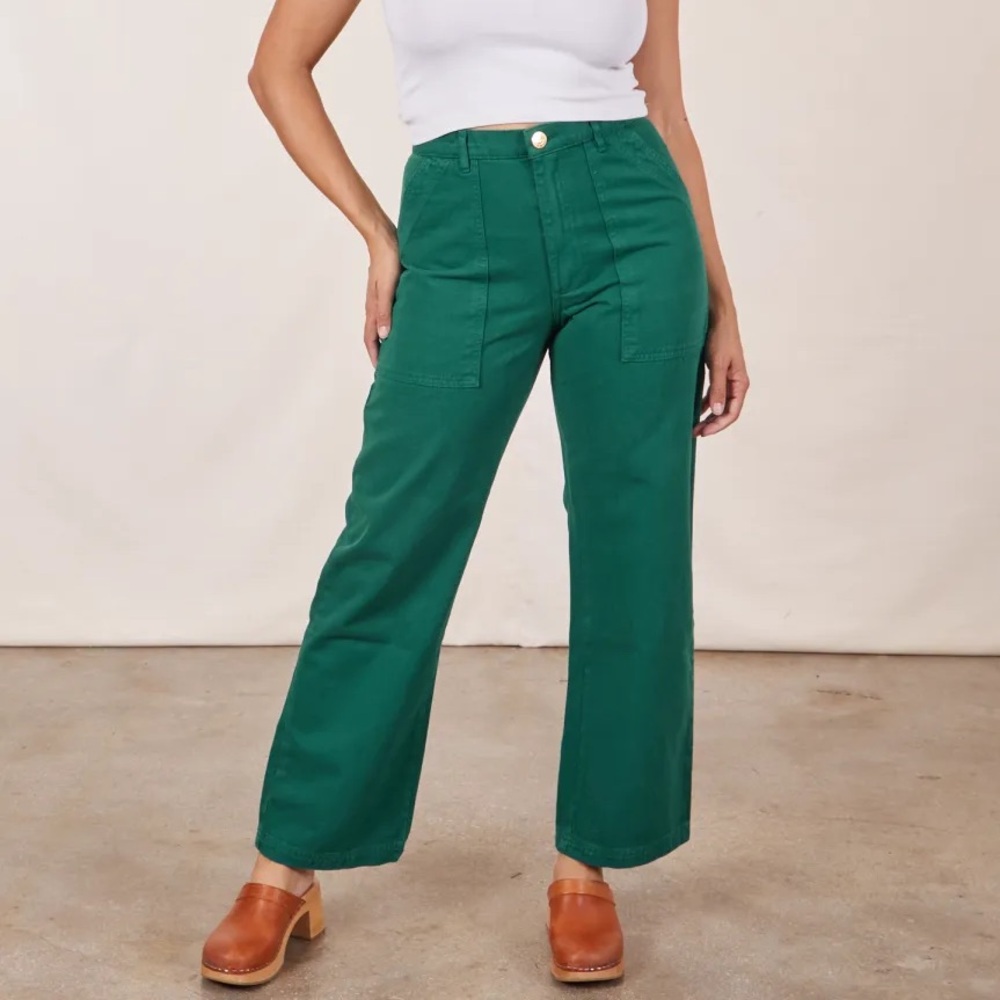 Big Bud Press Work Pants in Hunter Green size Petite XS